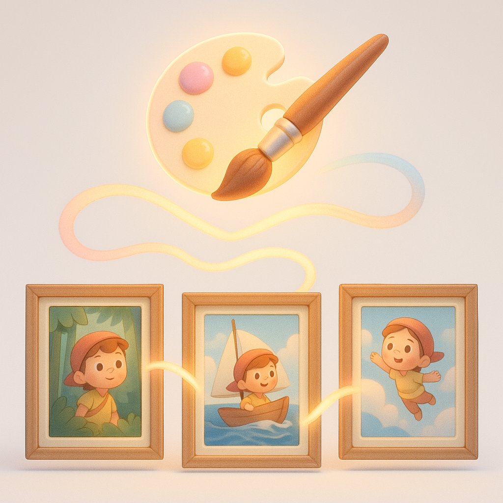 A unique illustration per page